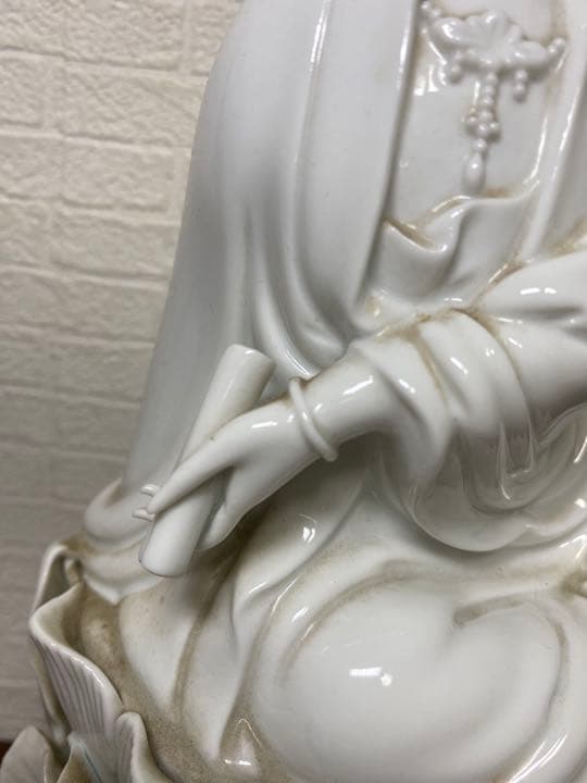 白磁観音　美術品　古美術　仏具　陶磁器