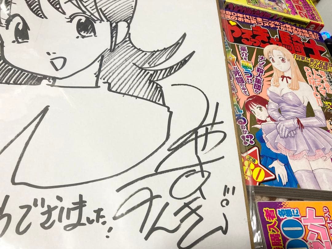 やるっきゃ騎士　みやすのんき　静香　集英社ジャンプコミックス　直筆サイン色紙