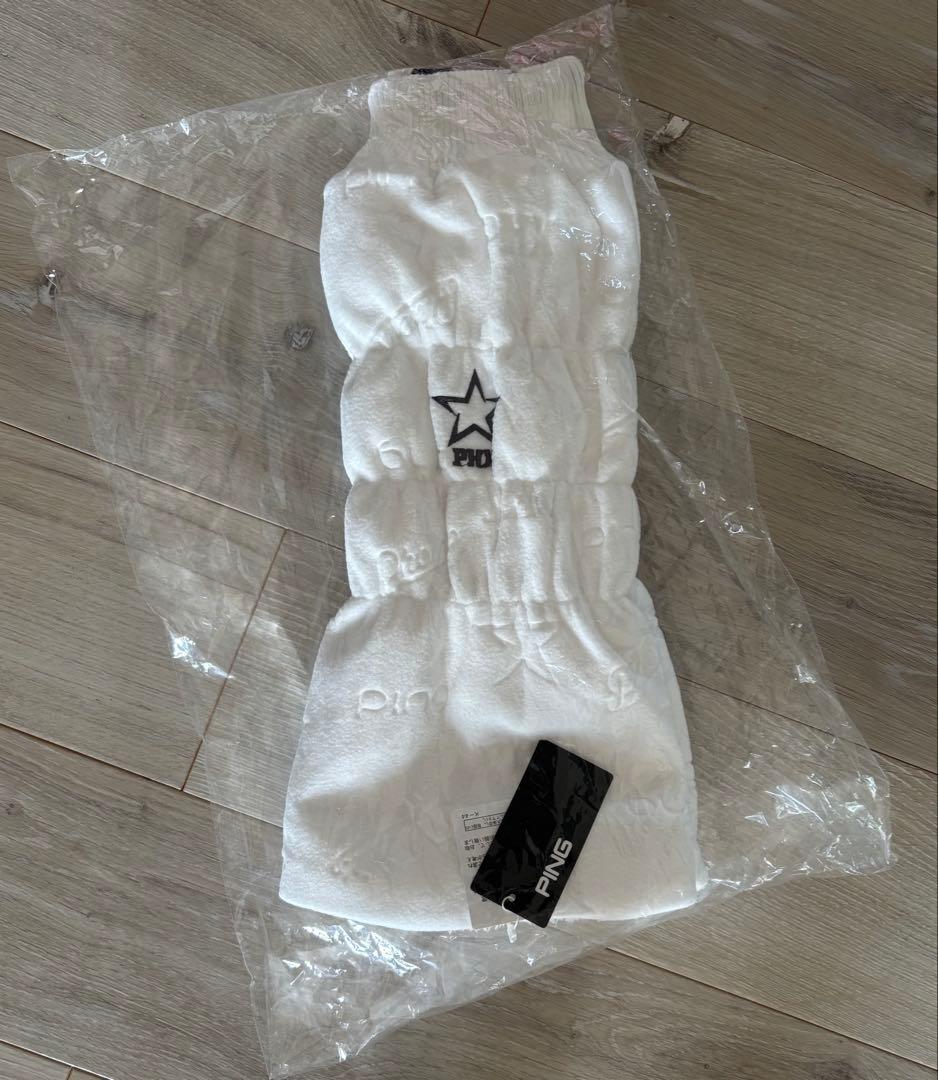 ☆新品☆PING ゴルフ フリースエンボス柄レッグウォーマー