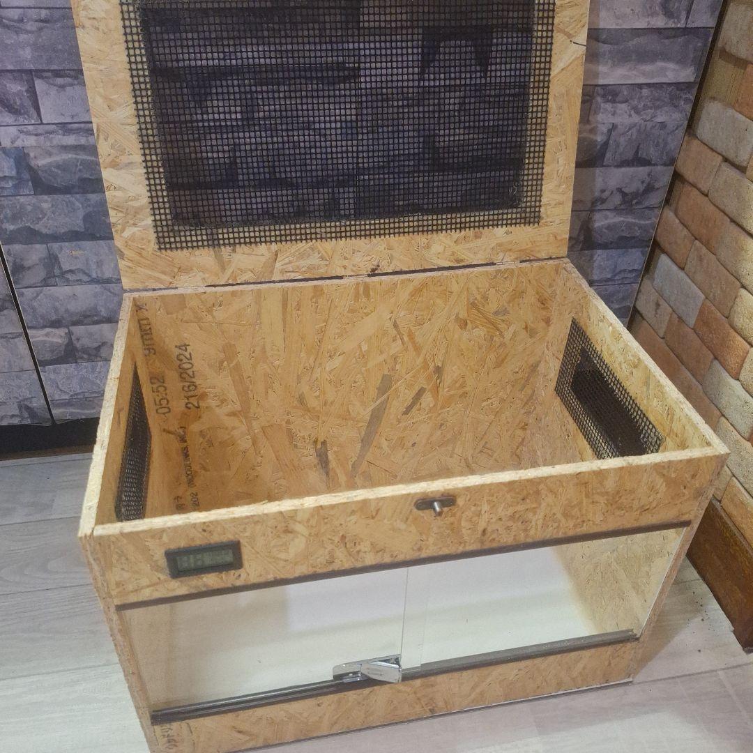 温室度計内臓！OSB木製ケージ450(未使用)