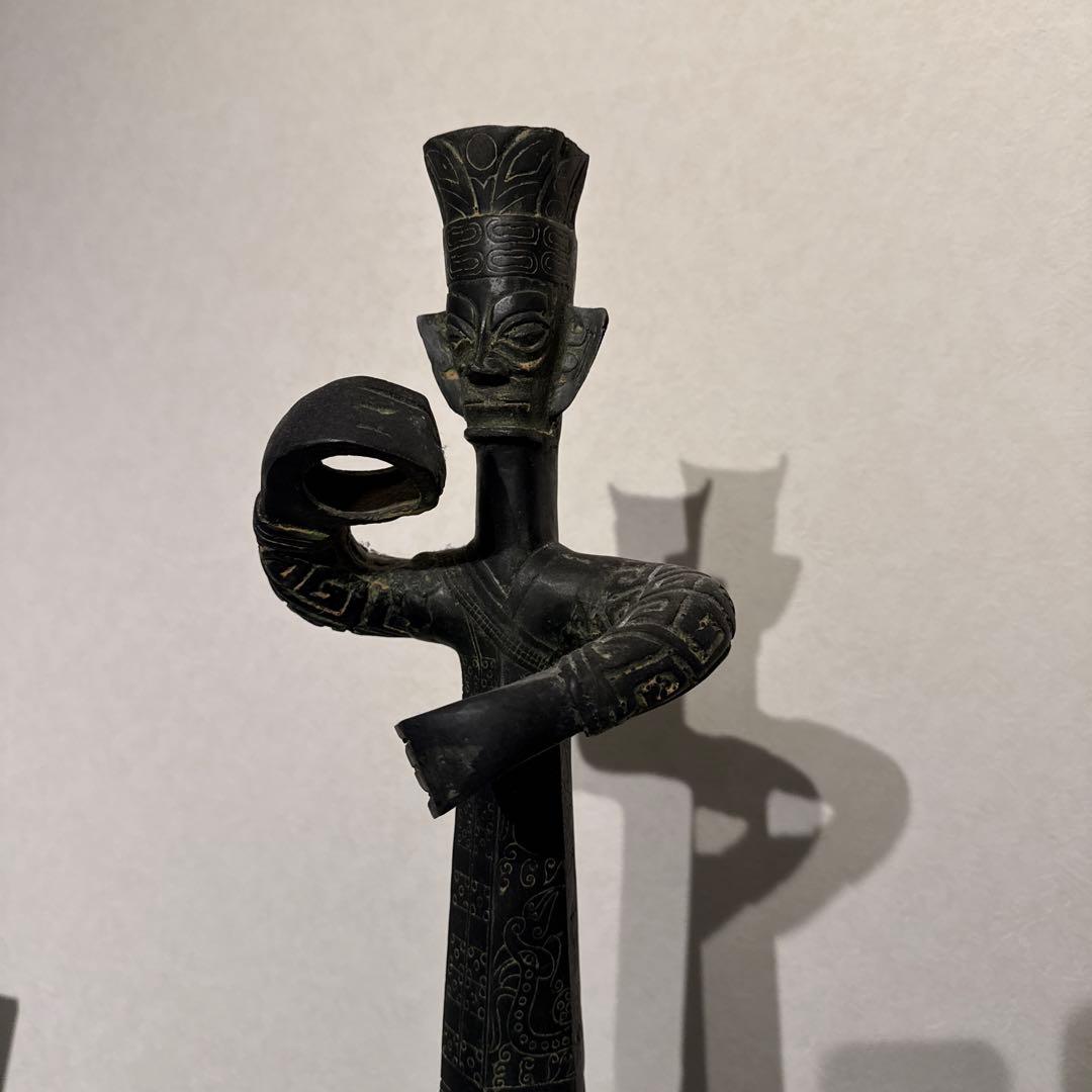 三星堆 青銅人物像 高さ74cm