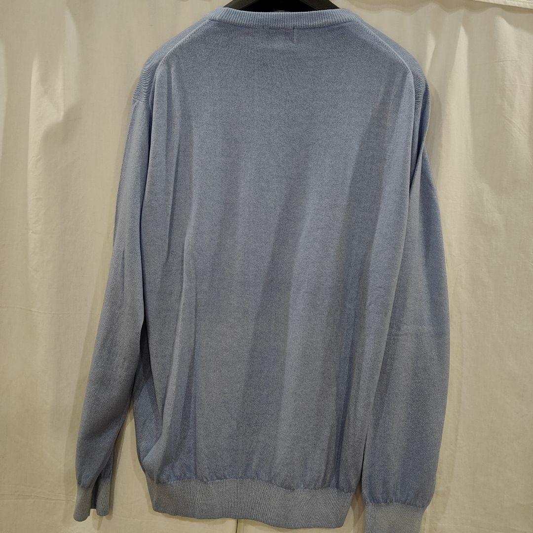 良品極上カシミヤ100% LANVIN SPORT ライトブルー セーター 40