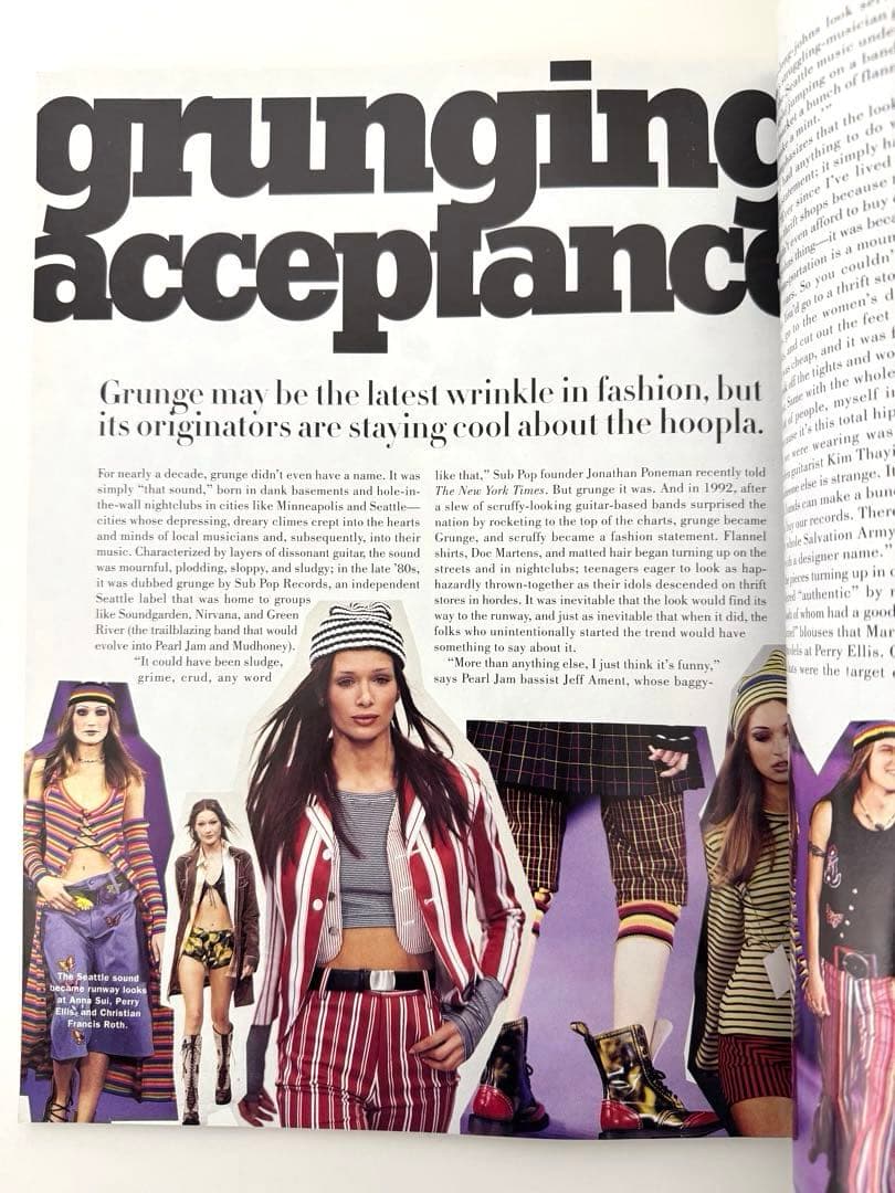 希少　Harper's BAZAAR 1991年1月号　スーパーモデル　グランジ