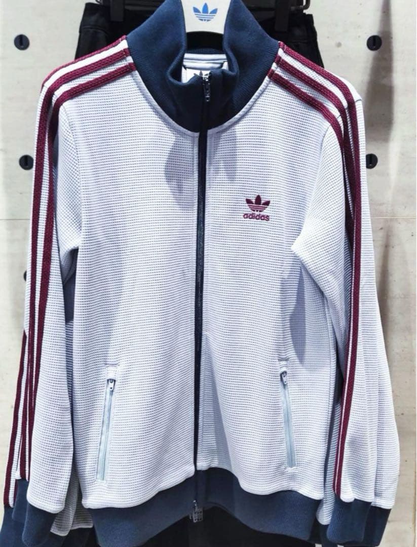 日本未発売2XL Adidas 長袖ジャケット シルバーグレー KB8953