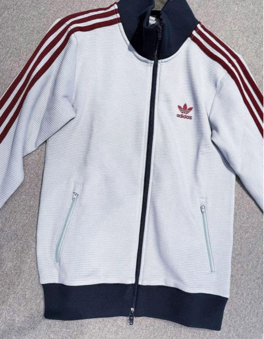 日本未発売2XL Adidas 長袖ジャケット シルバーグレー KB8953