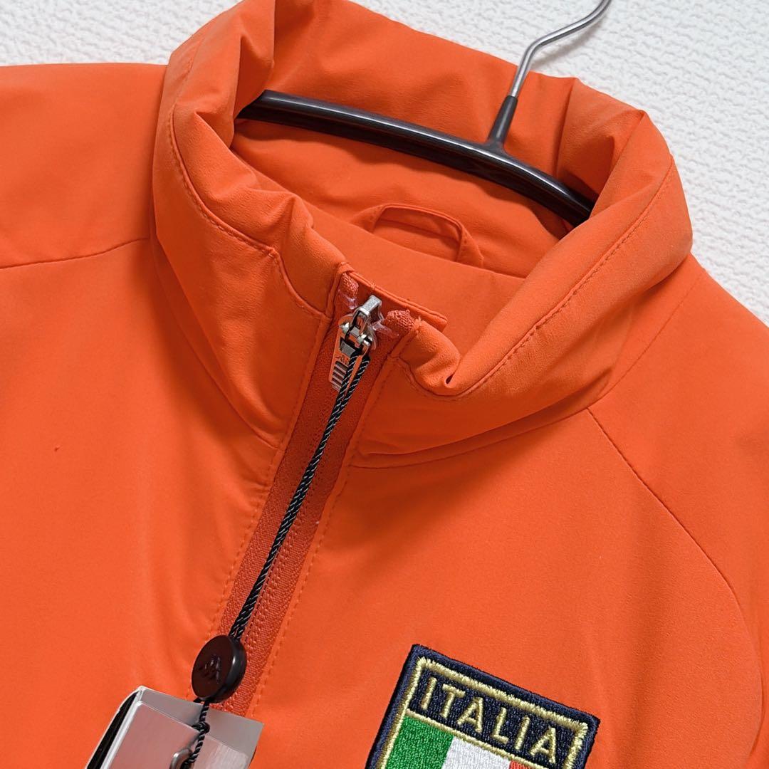 新品未使用　Kappa カッパ　イタリア国旗刺繍　ゴルフジャケット オレンジ　M