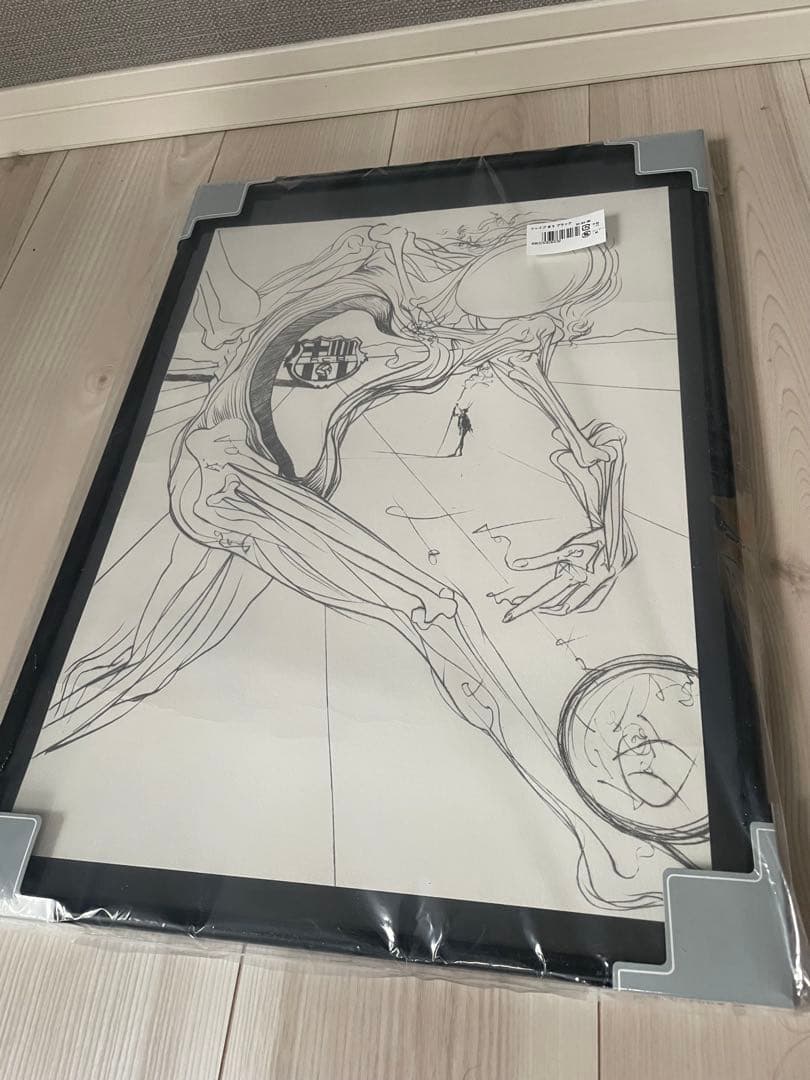 【貴重】　サルバドールダリ　ポスター　FCバルセロナ　新品額付き