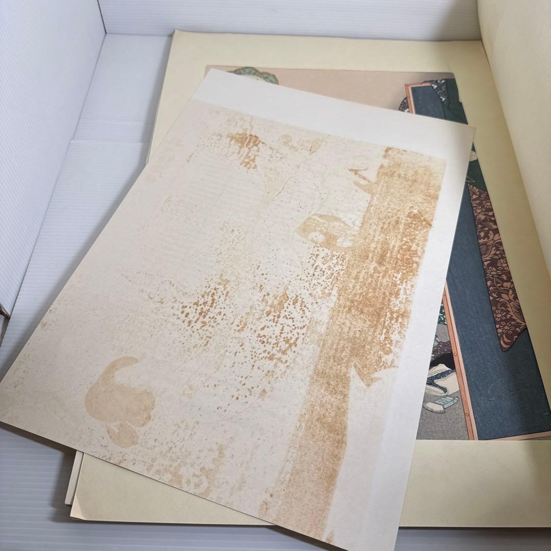 【浮世絵美人名画】 手摺木版画 アダチ版画 5点セット