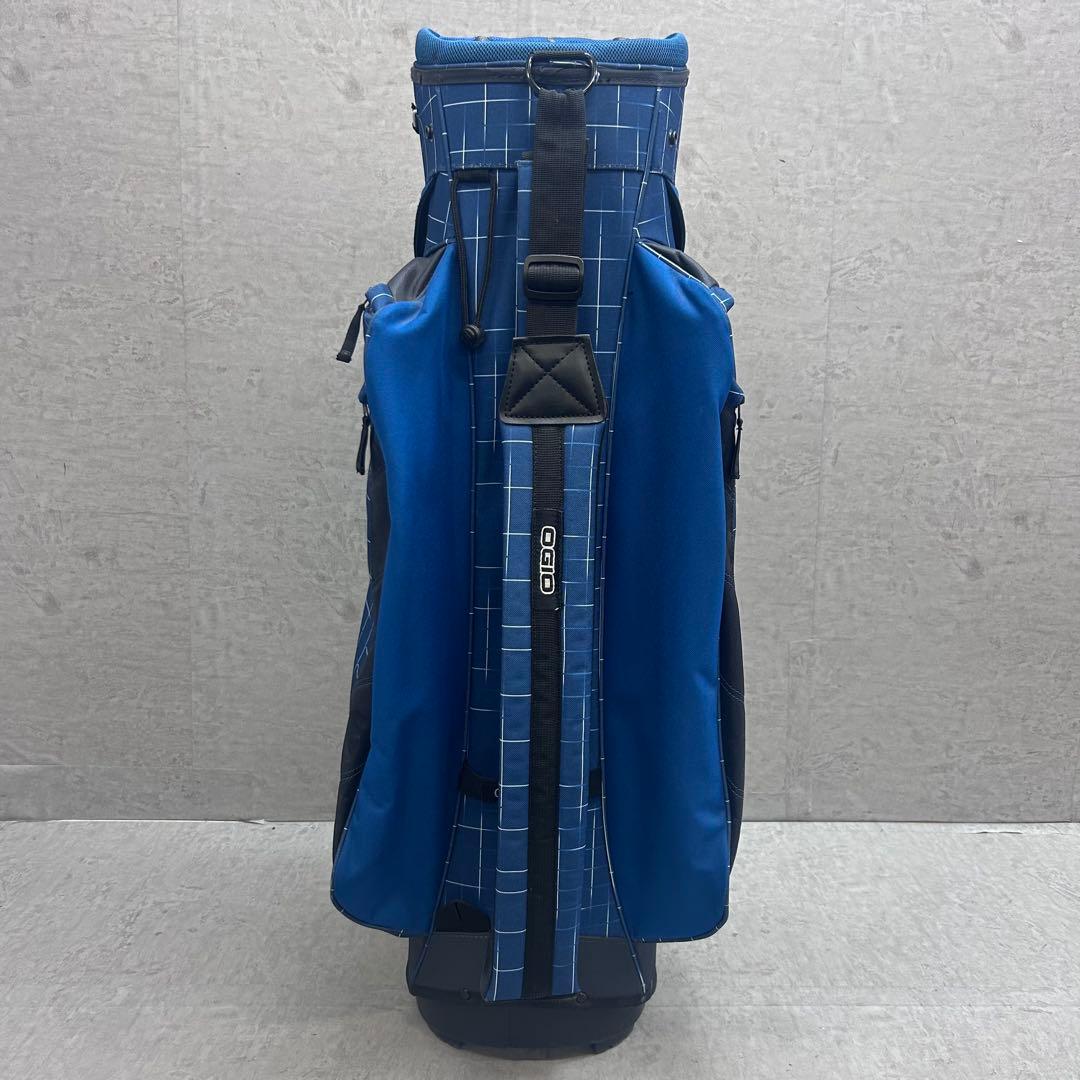 OGIO ゴルフ　キャディバッグ　ブルー　格子模様　オジオ　カード式　9.5型