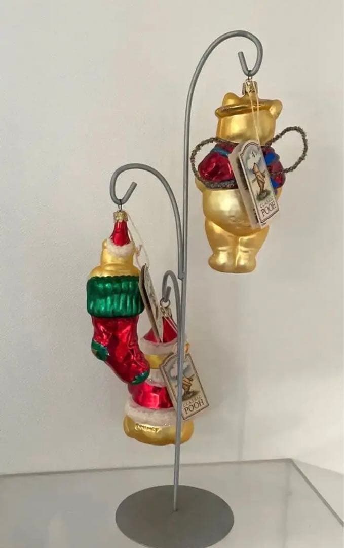 クラッシックプーさん　オーナメント　3個セットスタンド付き