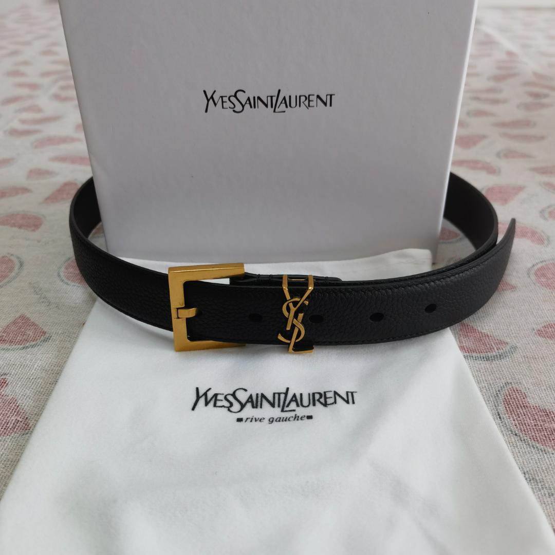 Saint Laurent YSLモノグラム カサンドラ ベルト 95cm