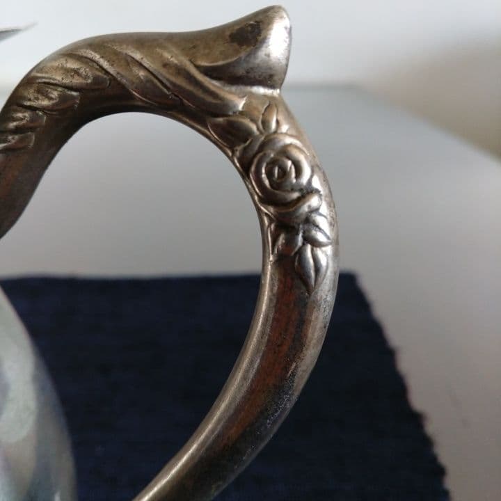 脚付きティーポット＆シュガーポットセット ビンテージ品 バラのレリーフ