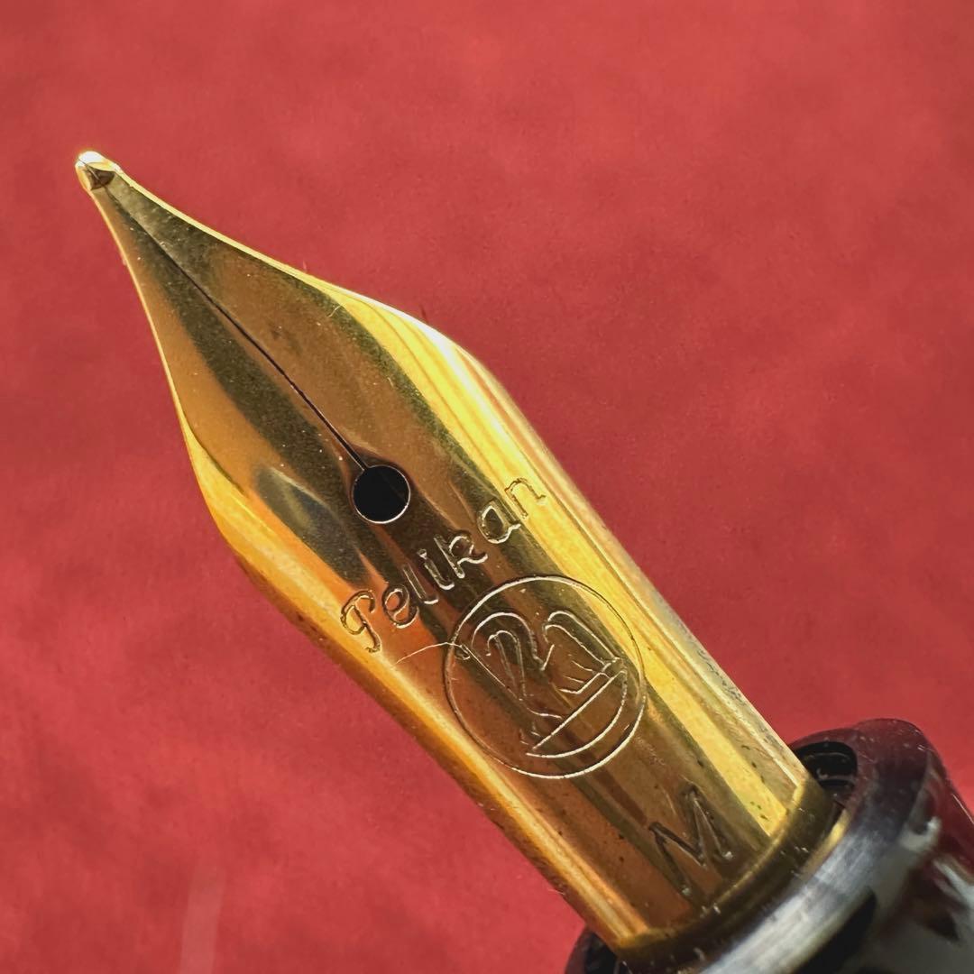 ペリカン　万年筆　緑　グリーン　ブラック　PELIKAN マーブル