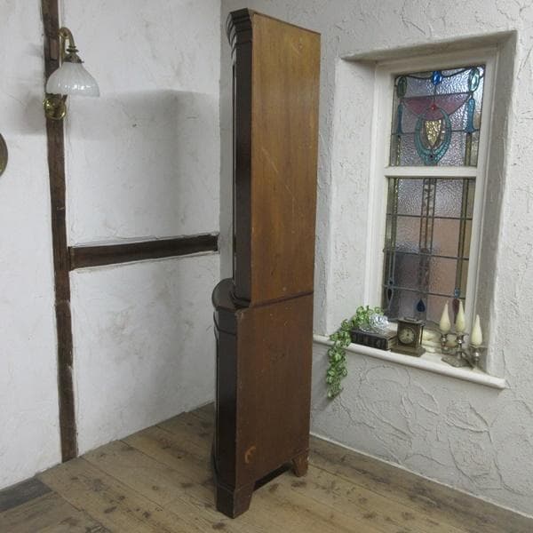イギリス アンティーク 家具 コーナーキャビネット 飾り棚 英国 6315d