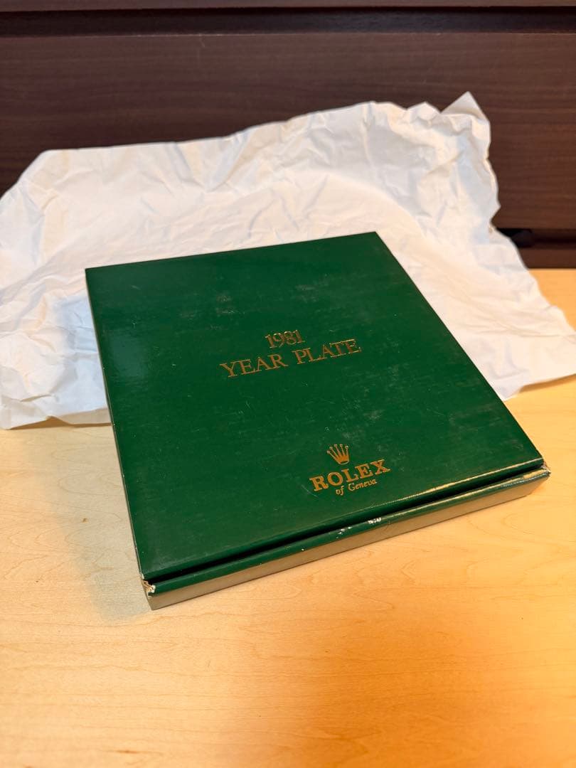 ROLEX1981YEAR PLATEロレックスイヤープレート箱・説明カード付き