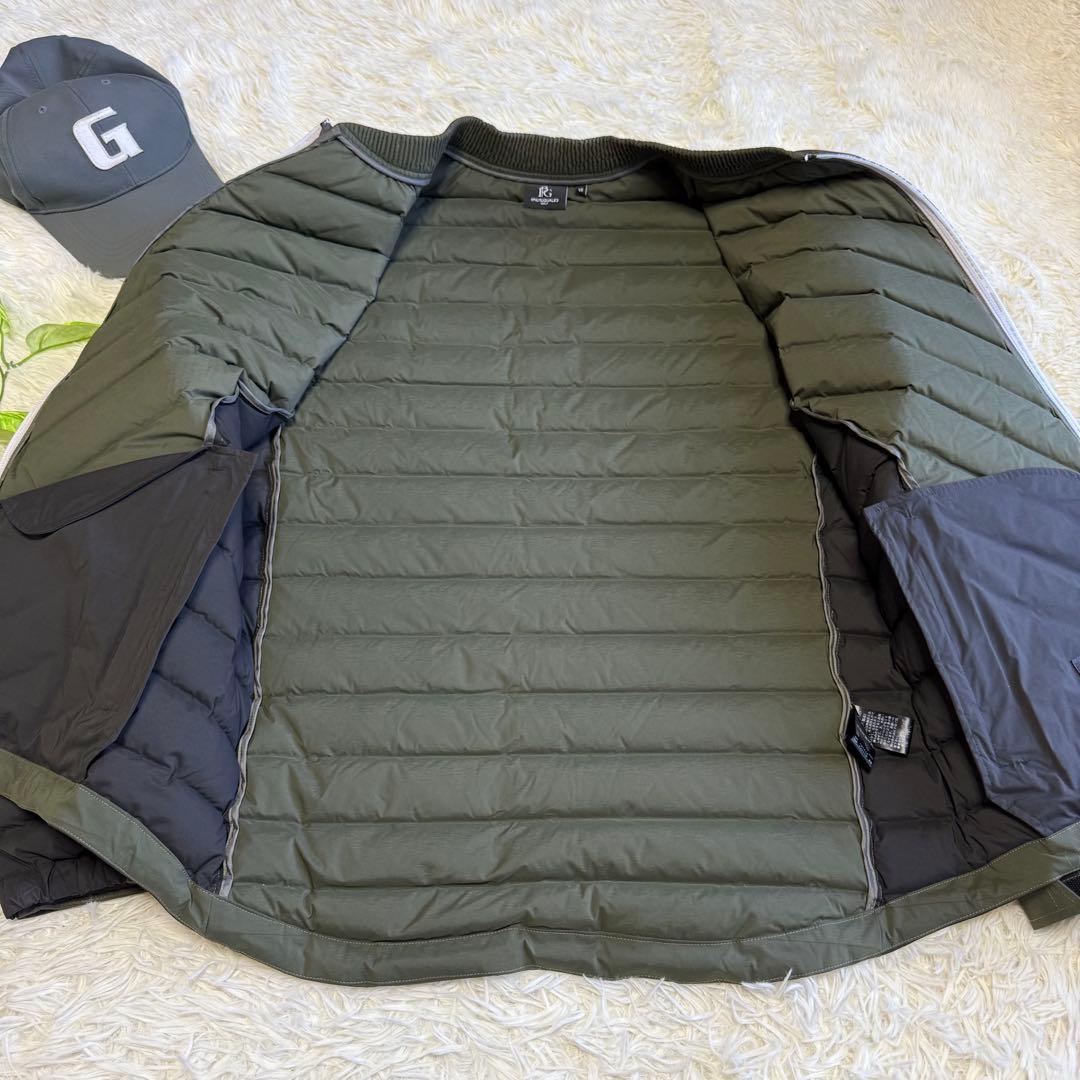 【1PIU1UGUALE3 GOLF】極美品✨ダウンジャケット ロゴ カーキ Ⅶ