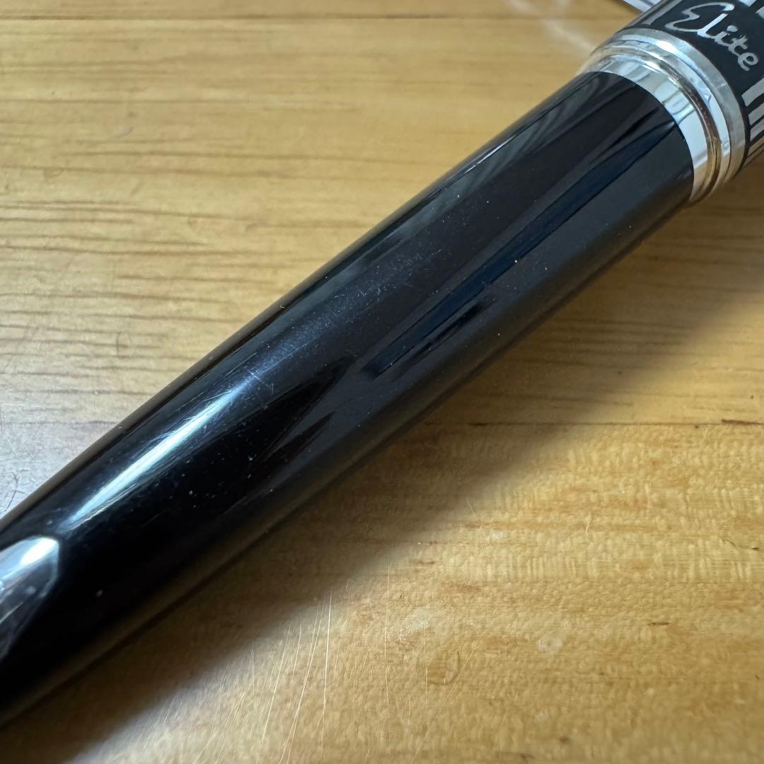 廃盤 パイロット Elite エリート 格子 万年筆 18K 750 F 蝕刻
