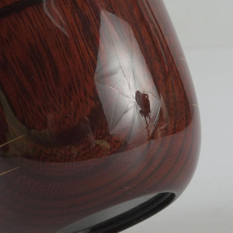 茶道具　田中宗凌作　欅溜塗　螺鈿装飾　虫に秋草蒔絵　中棗　共箱　V　9773