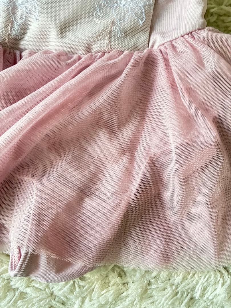 美品　チャコット　キッズ刺繍フリル付きレオタード　スカート付き　120サイズ