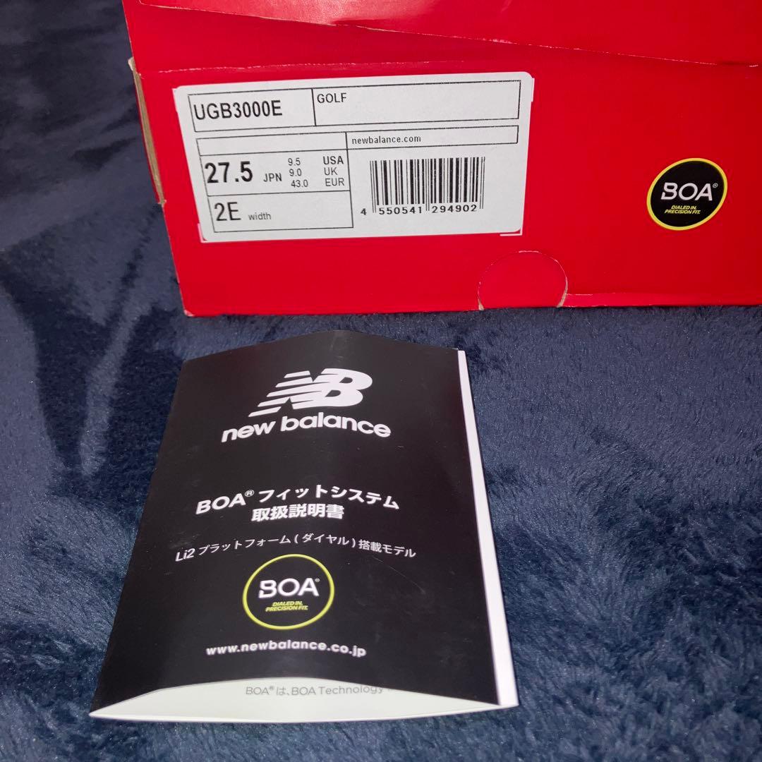 超美品 ニューバランス ゴルフシューズ BOA UGB3000 2E 27.5
