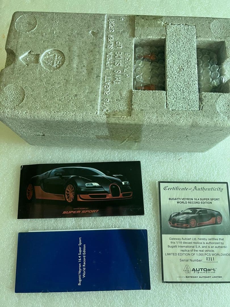 希少 オートアート ブガッティウェイロン ワールドレコードエディション 特別仕樣