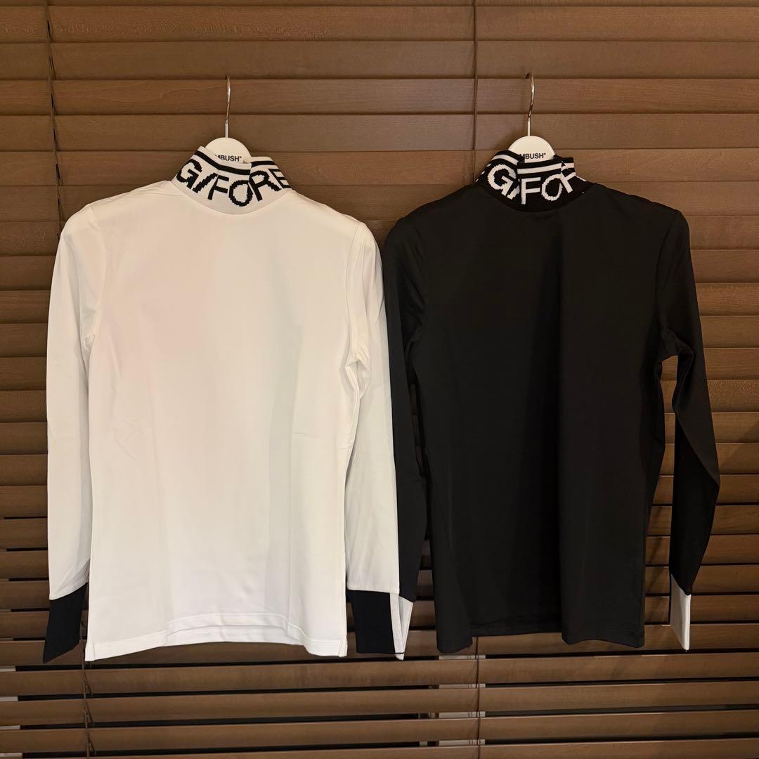 【S】G/FORE ジーフォア ゴルフ カットソー モックネック長袖Tシャツ 白