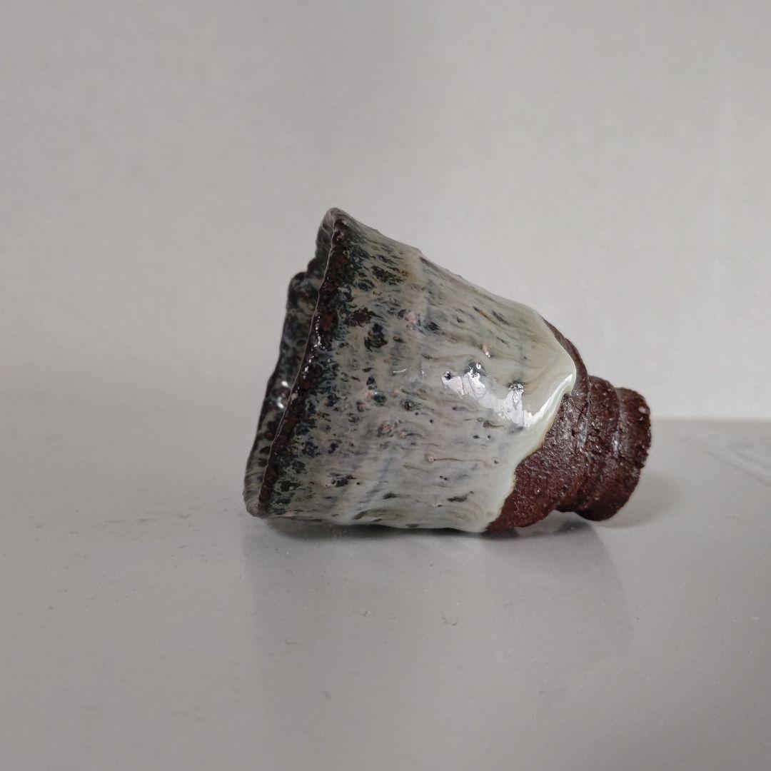 唐津焼き巨匠田中佐次郎作品ぐい呑み高6.5口径5馬上杯新品未使用箱なし