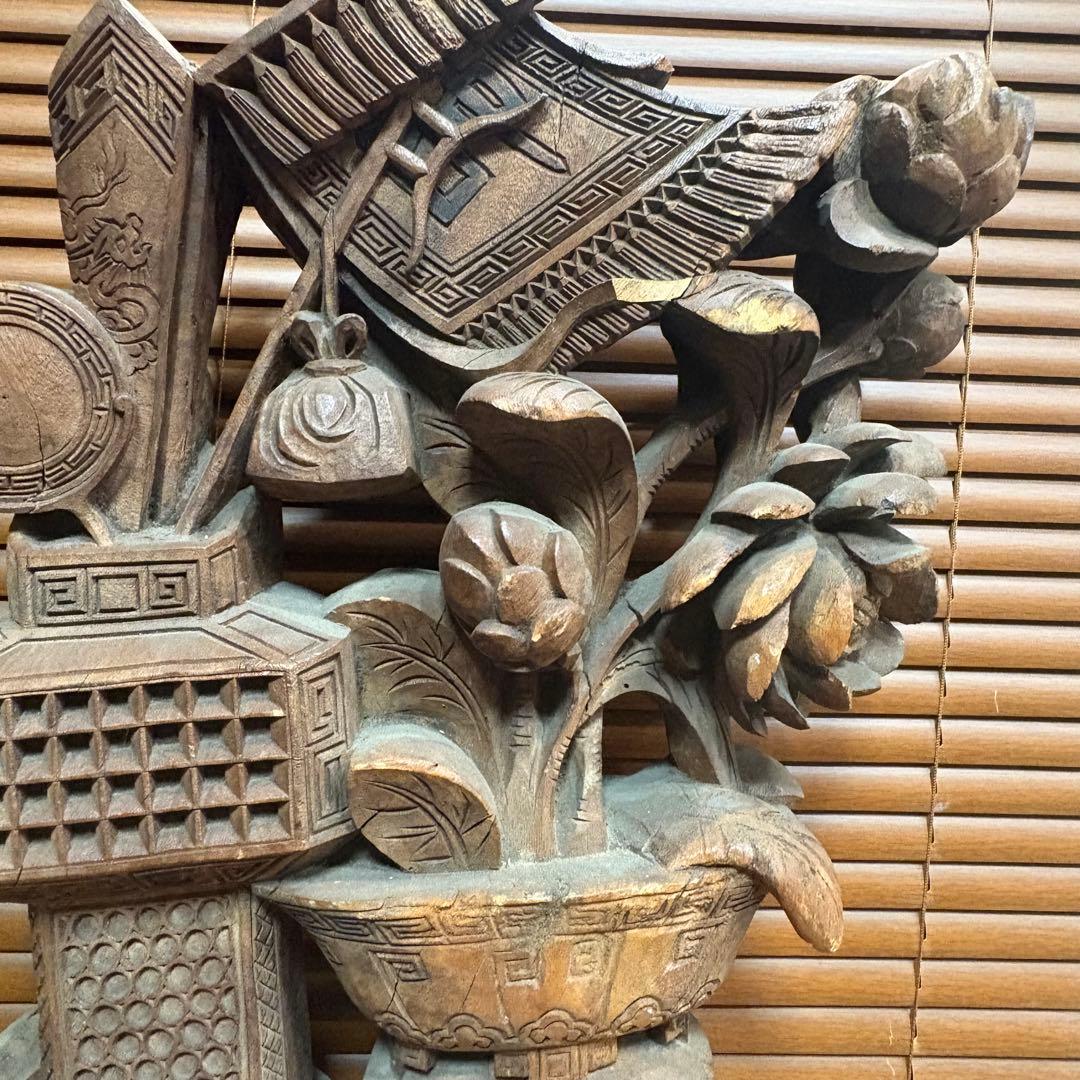 中国で購入　木彫　彫刻