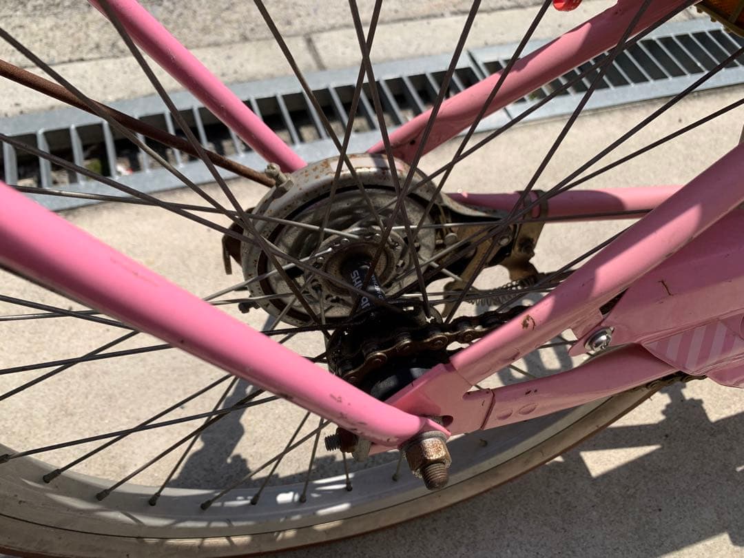 ダイワサイクル　自転車　20インチ　シルバーリング　SRC20 ピンク　女の子