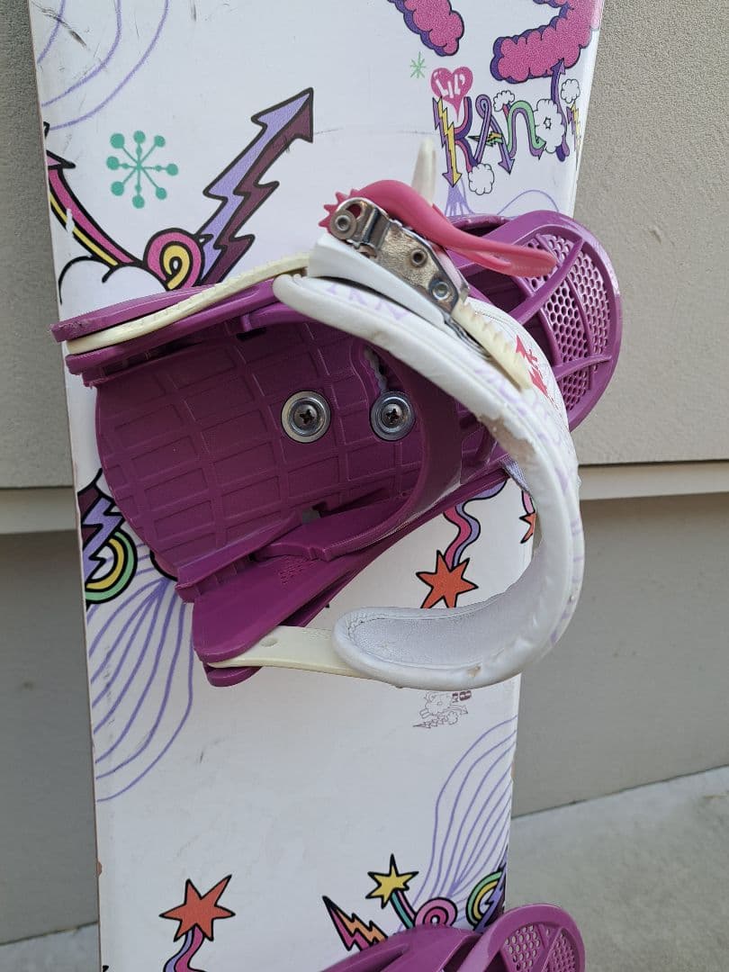 子供用スノーボード3点セット（板、ビンディング、靴）