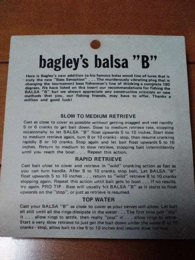 バグリー BB1 バルサB1 0BR 全真鍮 bagley オールド ヘドン