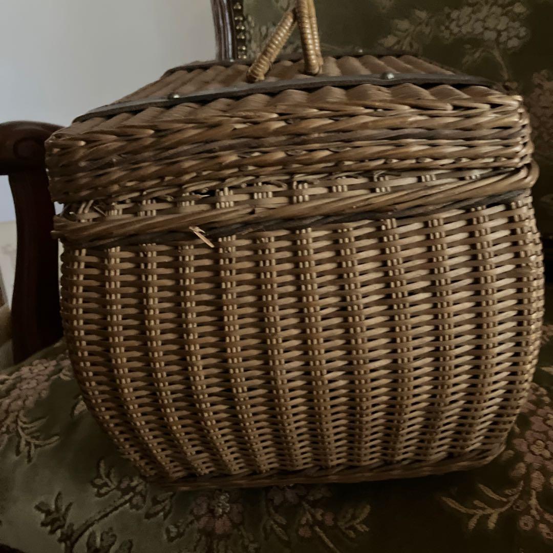 フランスアンティークパニエマルシェ　フランスアンティークサック・ド・フィヨンセ