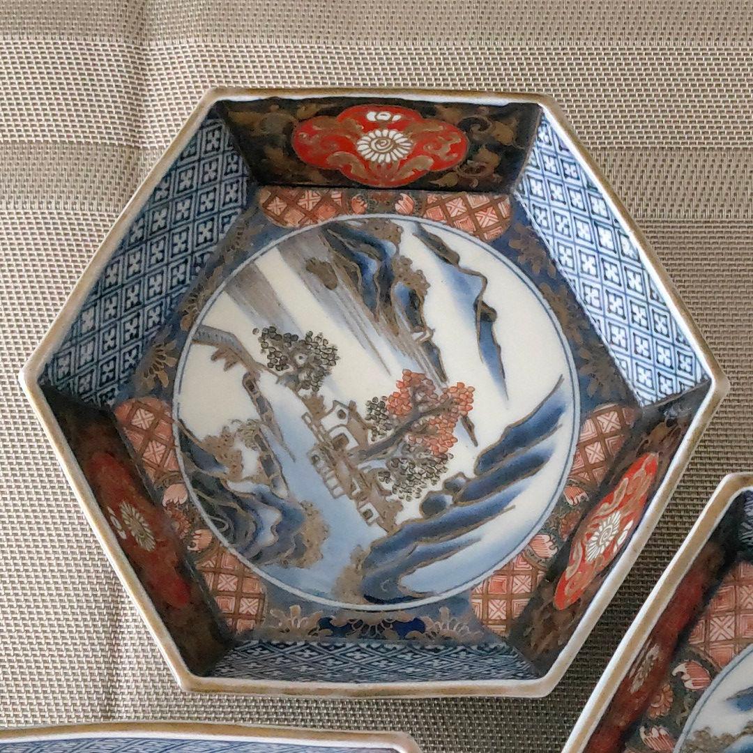 古九谷　三重鉢