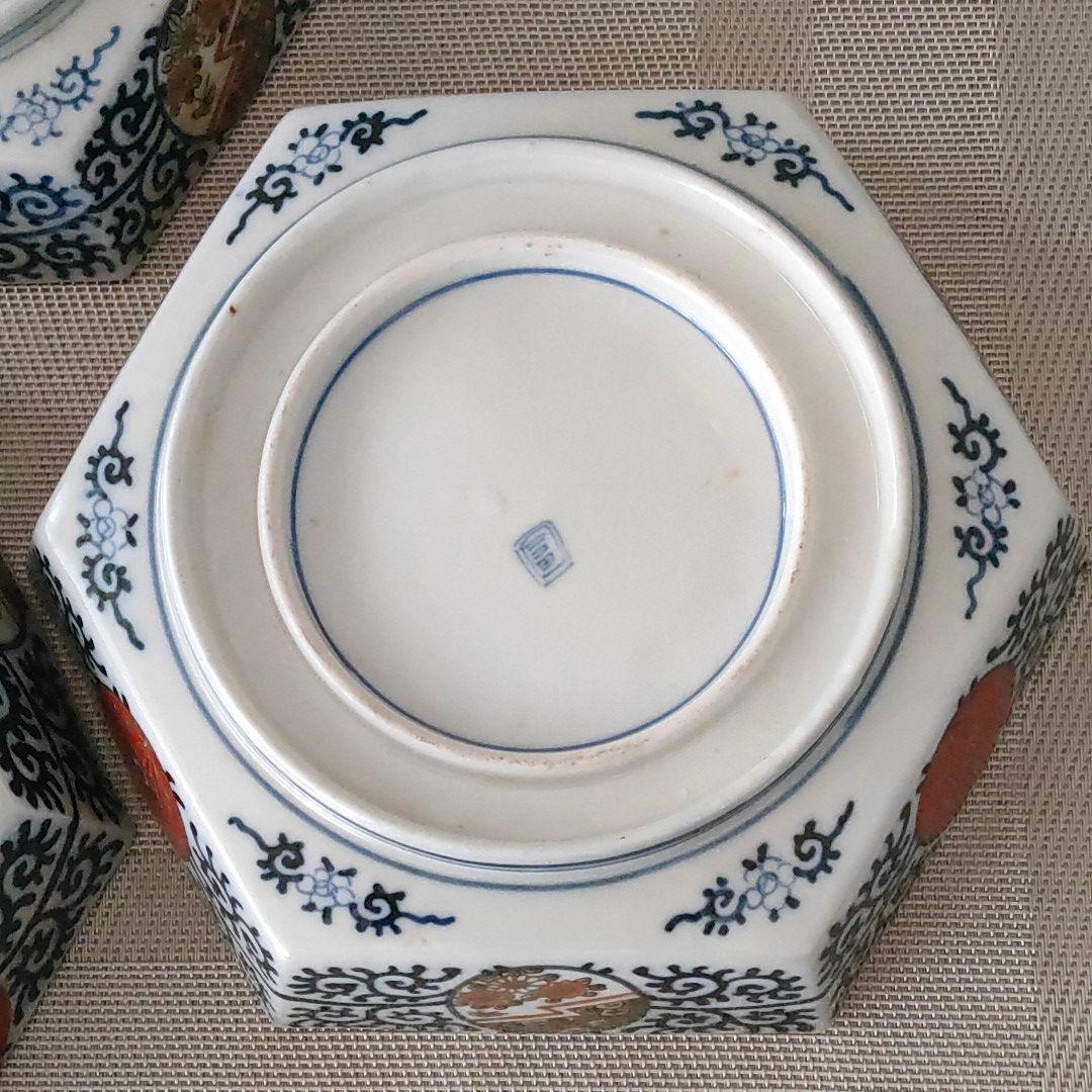 古九谷　三重鉢