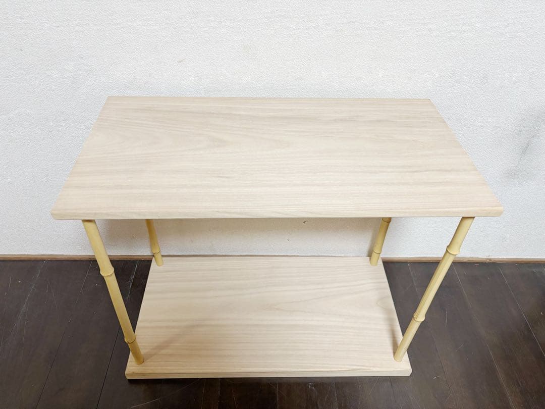 未使用 茶道具 一斎作 竹台子 利休好写し 組み立式 煎茶道具 天然木製 紙箱