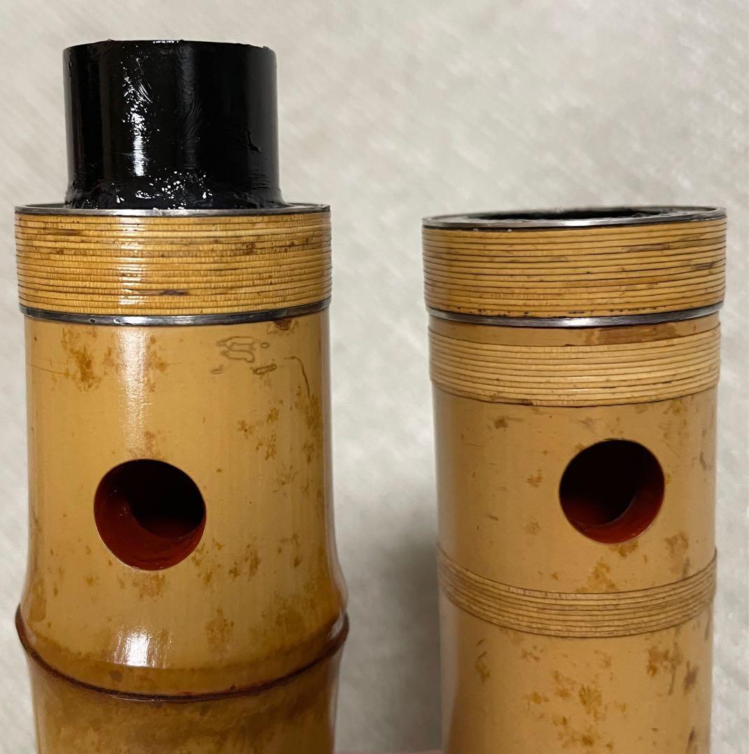 都山流尺八　一尺八寸(D)管　金唄口　精華銘四印