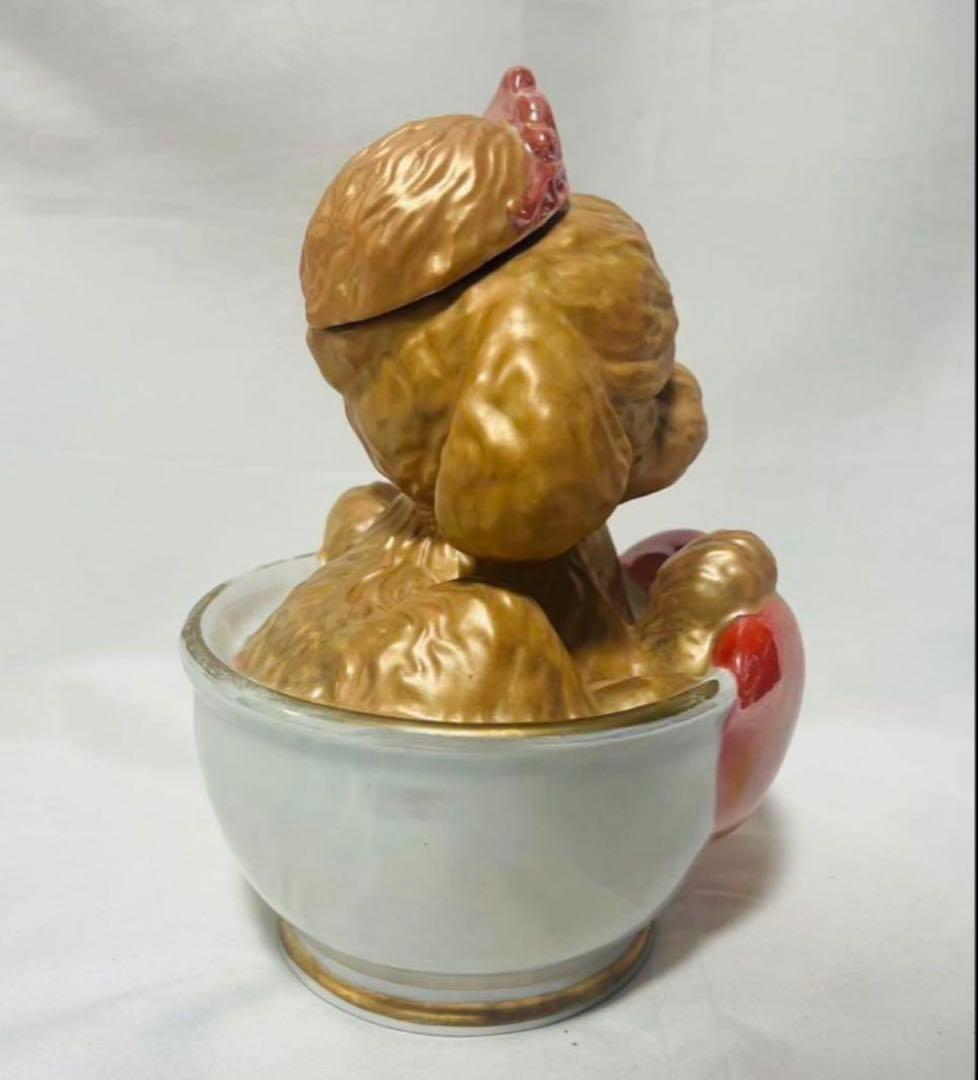 ティーカップ　プードル　デキャンタ　マロン　ブラウンパール色　未開栓　ブランデー