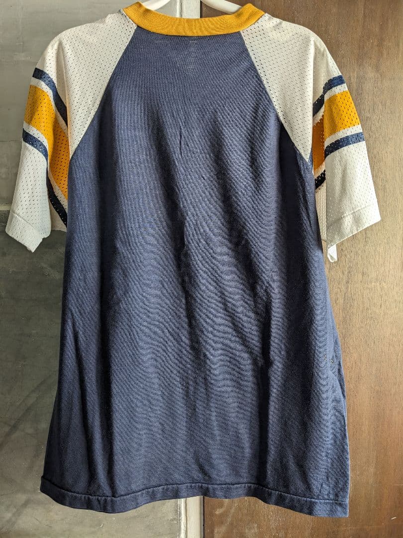 チャンピオン ヴィンテージフットボールTシャツ袖メッシュ