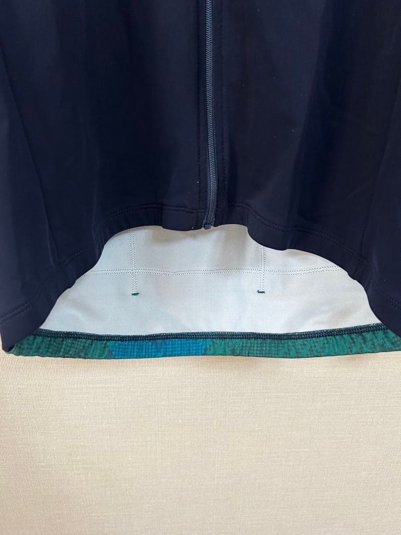 カペルミュール 長袖フルジップジャージ ウォームジャージ ネイビー　チェック M