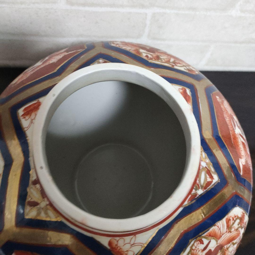 金彩 龍 鳳凰 沈香壺 飾壺 高さ46.5cm 古美術 骨董品