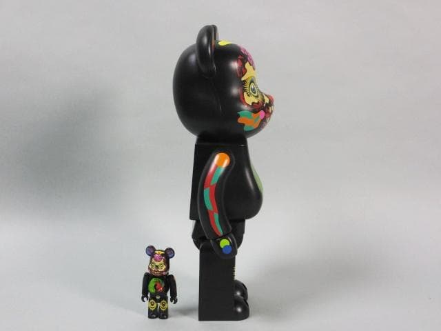 現代美術 田名網敬一『100% & 400%MEDICOM TOY黒』0127C