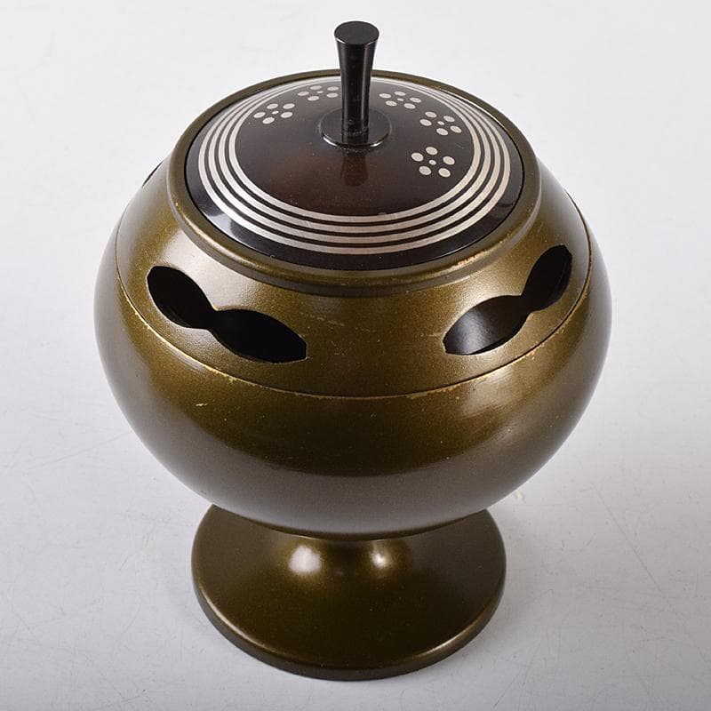 人間国宝　中川衛作　銀象嵌　香りの器　香炉　ポプリ・オイル付　共箱　MR8734