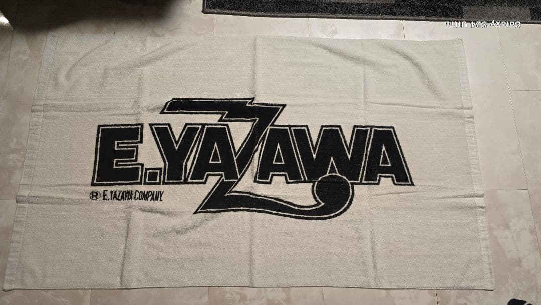 E.YAZAWA COMPANY ロゴタオル 白地/黒ロゴ 当時物