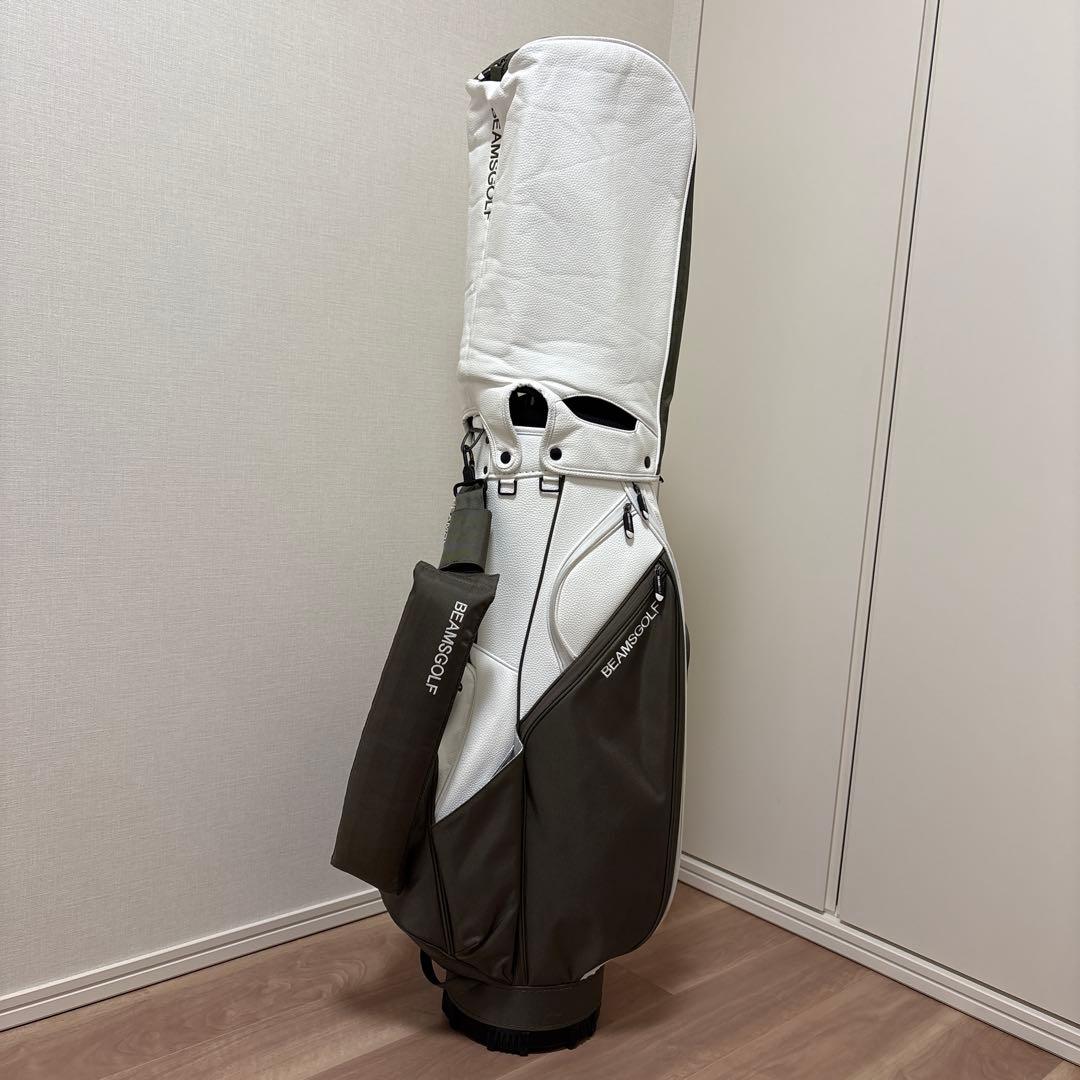 BEAMS GOLF バイカラー　エイトハーフ　キャディバッグ　自立式