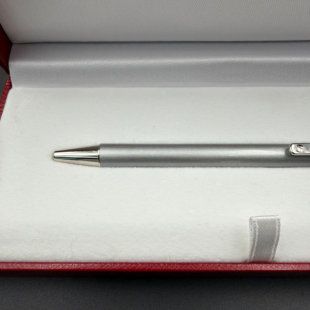 箱付 Cartier / カルティエ サントス ボールペン プラチナフィニッシュ