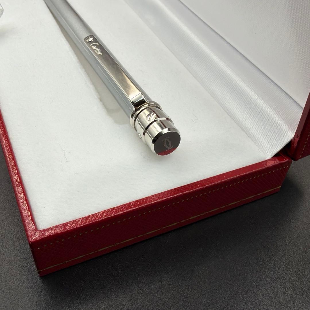箱付 Cartier / カルティエ サントス ボールペン プラチナフィニッシュ