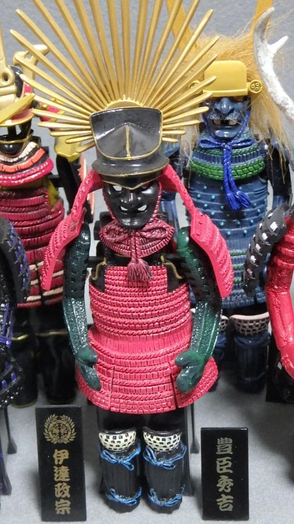 風林火山 戦国武将　鎧甲冑　ミニチュア　フィギュア　豊臣秀吉　伊達政宗　真田幸村