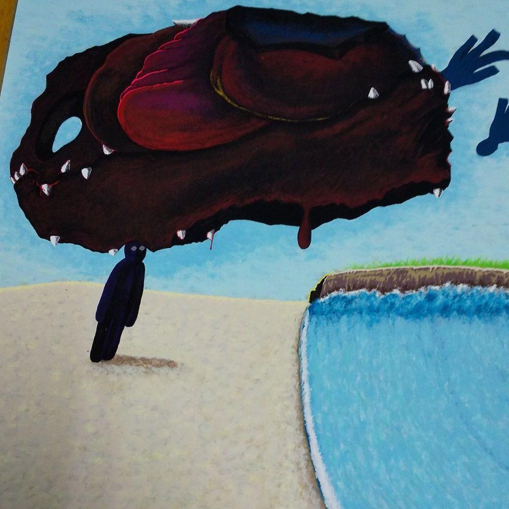 絵画 額装 （アクリル画）抽象画