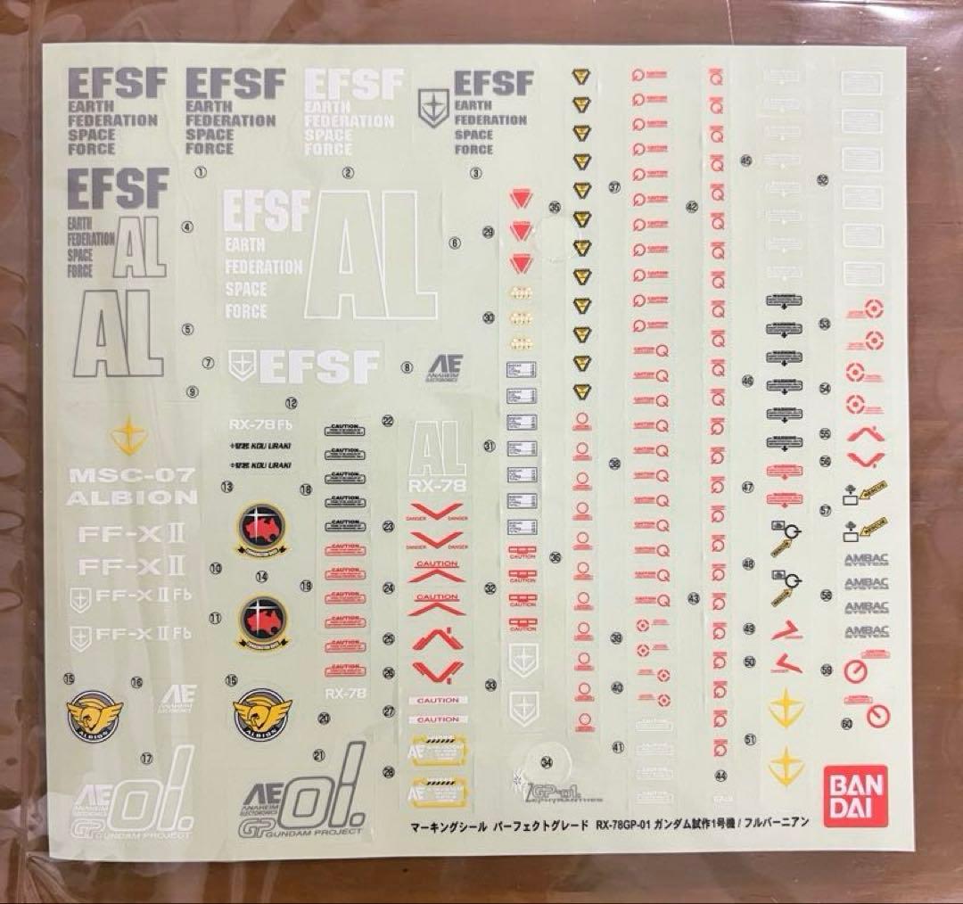 PG　ガンダムGP01/Fb　フルバーニアン　換装可能　1/60　未組立