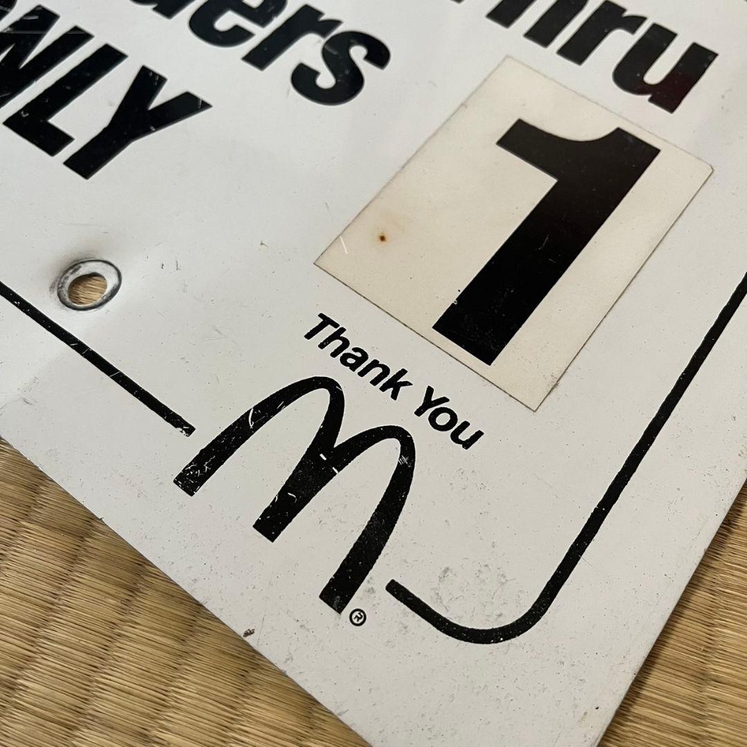 マクドナルド ドライブスルー 看板 ビンテージ